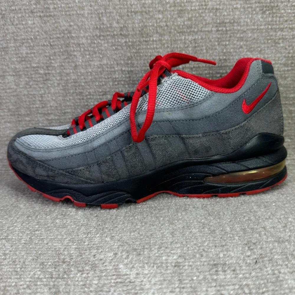 Nike Air Max 95 Kids 5Y Grey Red Athletic‎ Running Shoes 307565-069